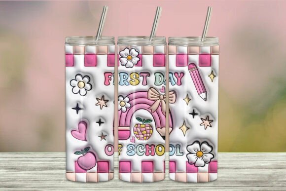 3D Inflated Back to School Tumbler PNG: A Digital Design Solution for Customized Print Projects