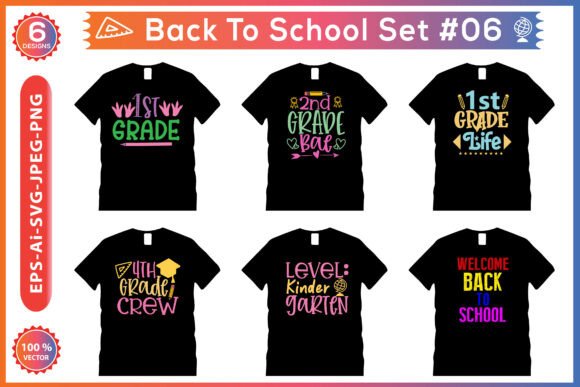 Back to School Set 06: A Creative Solution for Your Business T-Shirt Designs