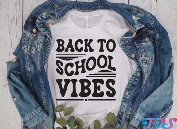 Back to School Vibes Retro Wavy Design