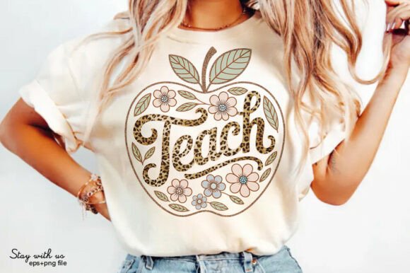Back to School with Retro Teach PNG: A Timeless Design for Educators and Creators