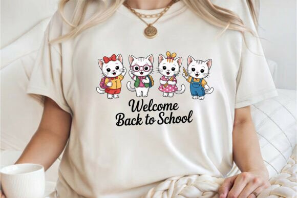 Kawaii Cat Back to School Sublimation