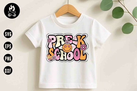 Pre-K School SVG, Groovy Back to School